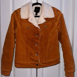 Corduroy Fur Lined Jacket